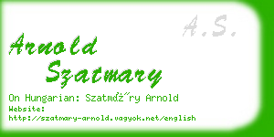 arnold szatmary business card